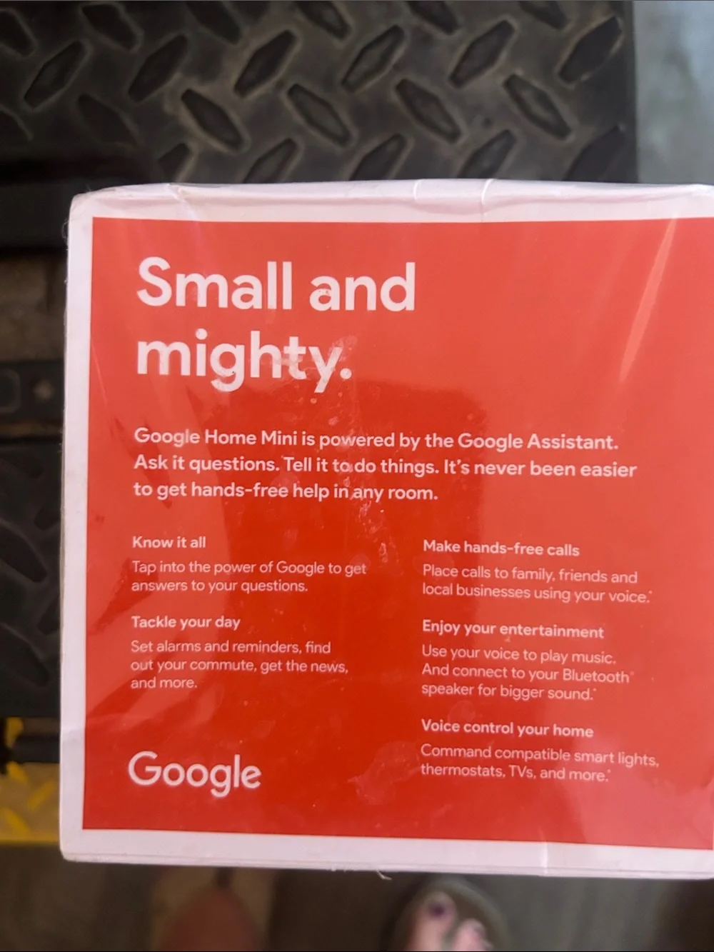 Google Home Mini in Coral Pink-NEW IN BOX